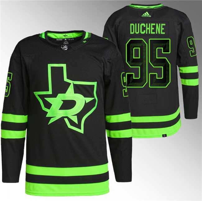 Men%27s Dallas Stars #95 Matt Duchene Black Stitched Jersey